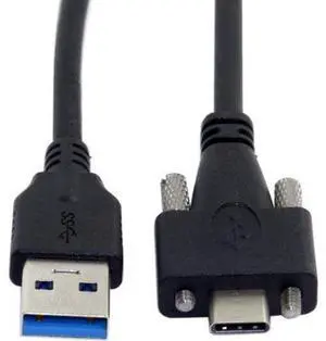 USB Panel Mount Cable USB C to USB Data Cable USB 3.1 Type-C Dual Screw Locking to Standard USB3.0 Data Cable USB Panel Mount Cable USB C to USB Data Cable USB 3.1 Type-C Dual Screw Locking to Standard USB3.0 Data Cable