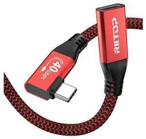 USB C 4.0 Extension Cable 40Gbps 2.6ft, Thunderbolt 3 & 4 Extension Cable, RIITOP USB 4.0 Data Extender Cable Support PD 100W 20V5A, 40Gbps Transfer, 8K@60Hz, 6K/4K@60Hz Video for Dell/HP/Anker Dock USB C 4.0 Extension Cable 40Gbps 2.6ft, Thunderbolt 3 & 4 Extension Cable, RIITOP USB 4.0 Data Extender Cable Support PD 100W 20V5A, 40Gbps Transfer, 8K@60Hz, 6K/4K@60Hz Video for Dell/HP/Anker Dock