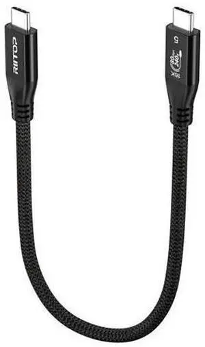 80Gbps Thunderbolt 5 Cable up to 120Gbps Bandwidth and 240W Charging in Black - 0.3m / 1ft, Compatible with Thunderbolt 4, USB4, Thunderbolt 3 and USB-C 80Gbps Thunderbolt 5 Cable up to 120Gbps Bandwidth and 240W Charging in Black - 0.3m / 1ft, Compatible with Thunderbolt 4, USB4, Thunderbolt 3 and USB-C