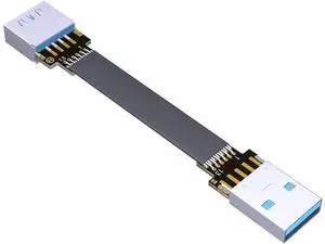 ADT-Link USB 3.0 Cable USB to USB Cable Type A Male to Male Extension Cable Super Speed HDD 90/270 Degree Angle Up/Down Angled (10cm,S1-S4) ADT-Link USB 3.0 Cable USB to USB Cable Type A Male to Male Extension Cable Super Speed HDD 90/270 Degree Angle Up/Down Angled (10cm,S1-S4)