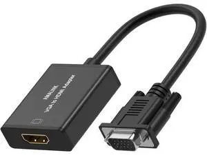 AMALINK VGA to HDMI Adapter, 1080P VGA Male to HDMI Female Adapter Cable with Audio Cable and USB Cable AMALINK VGA to HDMI Adapter, 1080P VGA Male to HDMI Female Adapter Cable with Audio Cable and USB Cable