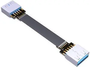 ADT-Link USB 3.0 Cable USB to USB Cable Type A Male to Male Extension Cable Super Speed HDD 90/270 Degree Angle Up/Down Angled (30cm,S4-S4) ADT-Link USB 3.0 Cable USB to USB Cable Type A Male to Male Extension Cable Super Speed HDD 90/270 Degree Angle Up/Down Angled (30cm,S4-S4)