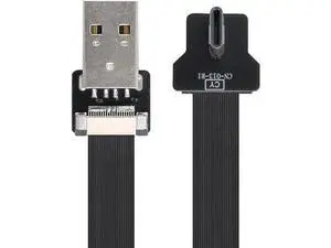 Type-A USB 2.0 Male to Type-C USB-C Male Left Right Angled 90 Degree Data Flat Slim FPC Cable 20CM for FPV & Disk & Phone Type-A USB 2.0 Male to Type-C USB-C Male Left Right Angled 90 Degree Data Flat Slim FPC Cable 20CM for FPV & Disk & Phone