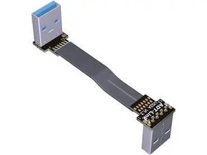 ADT-Link USB 3.0 Cable USB to USB Cable Type A Male to Male Extension Cable Super Speed HDD 90/270 Degree Angle Up/Down Angled (10cm,S2-S2) ADT-Link USB 3.0 Cable USB to USB Cable Type A Male to Male Extension Cable Super Speed HDD 90/270 Degree Angle Up/Down Angled (10cm,S2-S2)