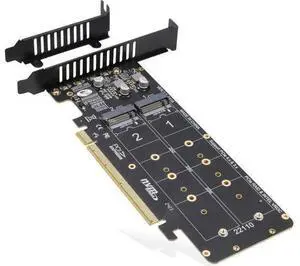 Quad M.2 NVMe to PCIe 4.0 X16 Adapter Without PCIe Bifurcation Function, Support 22110/2280/2260/2242/2230 Size (PCIe Bifurcation Motherboard is Required) Quad M.2 NVMe to PCIe 4.0 X16 Adapter Without PCIe Bifurcation Function, Support 22110/2280/2260/2242/2230 Size (PCIe Bifurcation Motherboard is Required)