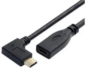 USB-C USB 3.1 Type C Male to Female 90 Degree Right Angled Extension Data Cable for Tablet 20cm USB-C USB 3.1 Type C Male to Female 90 Degree Right Angled Extension Data Cable for Tablet 20cm