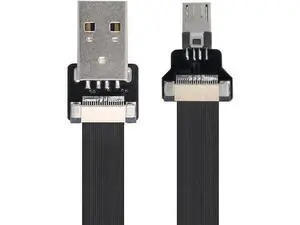 Type-A USB 2.0 Male to Micro USB 5Pin Male Data Flat Slim FPC Cable 100CM for FPV & Disk & Phone Type-A USB 2.0 Male to Micro USB 5Pin Male Data Flat Slim FPC Cable 100CM for FPV & Disk & Phone