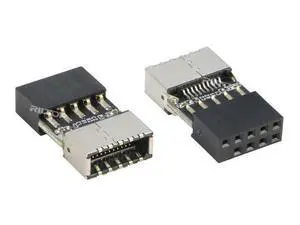 USB 2.0 to USB 3.2 Gen 1 Header Extension Adapter for Mainboard with Type E Key-A Female Front Panel Socket to 9 Pin Header Internal Conversion Adapter 2 Pack USB 2.0 to USB 3.2 Gen 1 Header Extension Adapter for Mainboard with Type E Key-A Female Front Panel Socket to 9 Pin Header Internal Conversion Adapter 2 Pack