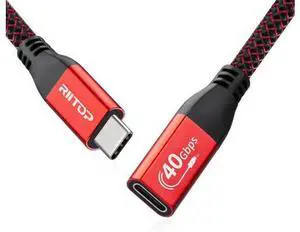 40G USB 4 Extension Cable 1ft 100W Fast Charging Support, USB C Male to Female Extension Cable Cord USB4.0 8K Video Compatible with Thunderbolt 3/4 for Dell Thunderbolt Dock, eGPU 40G USB 4 Extension Cable 1ft 100W Fast Charging Support, USB C Male to Female Extension Cable Cord USB4.0 8K Video Compatible with Thunderbolt 3/4 for Dell Thunderbolt Dock, eGPU