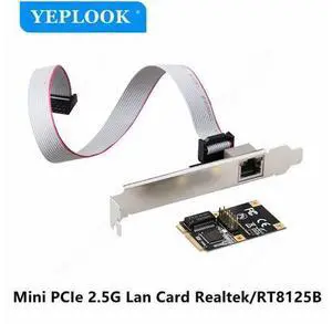Mini PCIe 2.5G LAN Card RJ45 Fast Ethernet 10/100/1000Mbps Gigabit Network Adapter Realtek RT8125B Chipset for Desktop Computer Mini PCIe 2.5G LAN Card RJ45 Fast Ethernet 10/100/1000Mbps Gigabit Network Adapter Realtek RT8125B Chipset for Desktop Computer