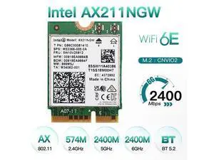 AX211NGW Wi-Fi 6E M.2 Key E CNVio 2 Dual Band 2.4Ghz/5Ghz Wireless Adapter Card 802.11ac Bluetooth-compatible 5.2 For Windows 10 AX211NGW Wi-Fi 6E M.2 Key E CNVio 2 Dual Band 2.4Ghz/5Ghz Wireless Adapter Card 802.11ac Bluetooth-compatible 5.2 For Windows 10