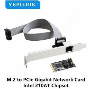 M.2 to PCIe Gigabit Network Card 1xRJ45 10/100/1000Mbps Fast Ethernet Lan Card Intel 210AT Chipset for Desktop Computer TXA098 M.2 to PCIe Gigabit Network Card 1xRJ45 10/100/1000Mbps Fast Ethernet Lan Card Intel 210AT Chipset for Desktop Computer TXA098