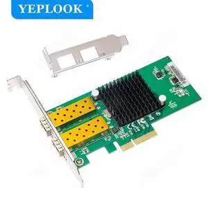 2 Port SFP Network Card PCIe 4X 1000Mbps 1G Fiber Optic Gigabit Ethernet Lan Adapter for Desktop Server Card Chipset Intel 82576 2 Port SFP Network Card PCIe 4X 1000Mbps 1G Fiber Optic Gigabit Ethernet Lan Adapter for Desktop Server Card Chipset Intel 82576