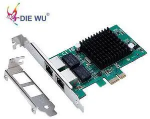 PCIe x1 Dual Port RJ45 10/100/1000Mbps Gigabit Network Server Adapter Card NIC Intel 82575/6 Chipset with Short Bracket TXA020 PCIe x1 Dual Port RJ45 10/100/1000Mbps Gigabit Network Server Adapter Card NIC Intel 82575/6 Chipset with Short Bracket TXA020