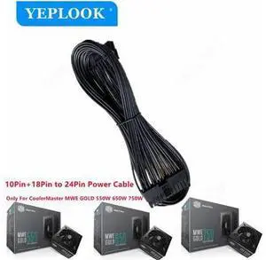 10Pin+18Pin to 24Pin Power Cable Flat 60CM 18AWG For CoolerMaster MWE GOLD 550W 650W 750W Fully Modular Not for MWE V2 Series 10Pin+18Pin to 24Pin Power Cable Flat 60CM 18AWG For CoolerMaster MWE GOLD 550W 650W 750W Fully Modular Not for MWE V2 Series