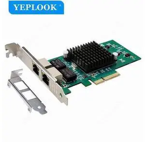 PCIe x4 Dual Port RJ45 10/100/1000Mbps 1G Gigabit Ethernet LAN Network Server Adapter Card Intel82576 Chip with Heat Sink TXA030 PCIe x4 Dual Port RJ45 10/100/1000Mbps 1G Gigabit Ethernet LAN Network Server Adapter Card Intel82576 Chip with Heat Sink TXA030