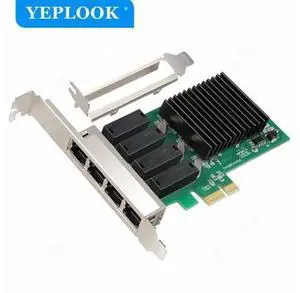 PCIe X1 4 Port RJ45 Gigabit Ethernet Network Card 10/100/1000Mbps Server Desktop Game Adapter LAN Controller Chipset RTL8111H PCIe X1 4 Port RJ45 Gigabit Ethernet Network Card 10/100/1000Mbps Server Desktop Game Adapter LAN Controller Chipset RTL8111H