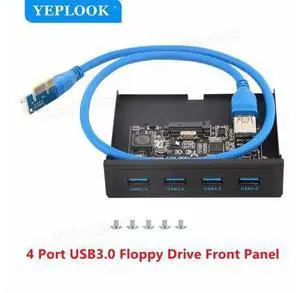 PCI-E to 4 Port USB3.0 3.5" Floppy Drive Front Panel Bracket Expansion Card 5Gbs PCIe x1 Riser Cable 60cm Chipset NEC720201 PCI-E to 4 Port USB3.0 3.5" Floppy Drive Front Panel Bracket Expansion Card 5Gbs PCIe x1 Riser Cable 60cm Chipset NEC720201