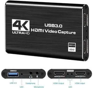 USB3.0 to HDMI Conversion Capture Card HDMI Video Capture Card OBS Recorder 4K HDMI Capture Card USB3.0 to HDMI Conversion Capture Card HDMI Video Capture Card OBS Recorder 4K HDMI Capture Card