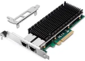 10Gb Ethernet NIC with Intel X540-BT2 Controller, 10G PCI-E Network Card Compare to Intel X540-T2 Converged Network Adapter, Dual RJ45 Copper Ports, PCI Express X8 10Gb Ethernet NIC with Intel X540-BT2 Controller, 10G PCI-E Network Card Compare to Intel X540-T2 Converged Network Adapter, Dual RJ45 Copper Ports, PCI Express X8