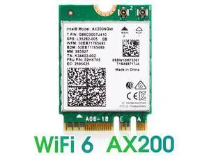 3000Mbps WiFi 6 M.2 Key E For Intel AX200 Dual Band Wireless Adapter, AX200NGW Bluetooth 5.0 Wi-Fi Network Card, 2.4Ghz/5Ghz, 802.11ac/ax, Support MU-MIMO, OFDMA, Support Windows 10 For Laptop Desktop 3000Mbps WiFi 6 M.2 Key E For Intel AX200 Dual Band Wireless Adapter, AX200NGW Bluetooth 5.0 Wi-Fi Network Card, 2.4Ghz/5Ghz, 802.11ac/ax, Support MU-MIMO, OFDMA, Support Windows 10 For Laptop Desktop