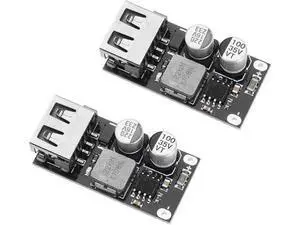 2PCS DC-DC Power Buck Module 6V-32V12V24V to QC3.0 Fast Charging Single USB Charging Converter Board 2PCS DC-DC Power Buck Module 6V-32V12V24V to QC3.0 Fast Charging Single USB Charging Converter Board