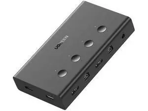 UGREEN HDMI KVM Switch 4 in 1 Out 4K 60Hz USB Switcher Box Keyboard Mouse Printer Monitor Sharing Selector with USB Hub for Laptop Desktop PS4 Xbox One UGREEN HDMI KVM Switch 4 in 1 Out 4K 60Hz USB Switcher Box Keyboard Mouse Printer Monitor Sharing Selector with USB Hub for Laptop Desktop PS4 Xbox One
