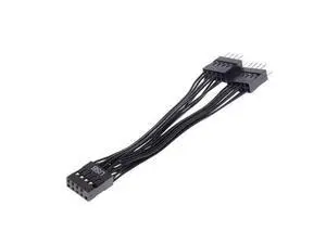 10CM USB Motherboard Cable USB Header Extension Cable 9Pin 1 Female to 2 Male Y Splitter Cable 3.94in 10CM USB Motherboard Cable USB Header Extension Cable 9Pin 1 Female to 2 Male Y Splitter Cable 3.94in