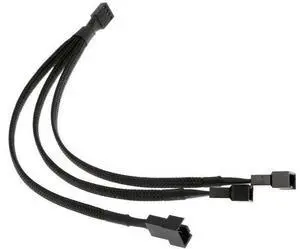 PWM Fan Splitter Cable 4 Pin Black Sleeved Case Fan Splitter Cable 1 to 3 Converter Braided Y Splitter Computer PC Fan Extension Power Cable 10.5 Inches (1 Pack) PWM Fan Splitter Cable 4 Pin Black Sleeved Case Fan Splitter Cable 1 to 3 Converter Braided Y Splitter Computer PC Fan Extension Power Cable 10.5 Inches (1 Pack)