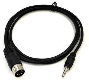 OIAGLH MIDI Cable, 1.5M/5Ft 5-Pin DIN Plugs Male to 3.5mm 1/8 inch TRS Male Jack Stereo Plug Converter Cable Audio Cable (DIN-3.5mm) OIAGLH MIDI Cable, 1.5M/5Ft 5-Pin DIN Plugs Male to 3.5mm 1/8 inch TRS Male Jack Stereo Plug Converter Cable Audio Cable (DIN-3.5mm)