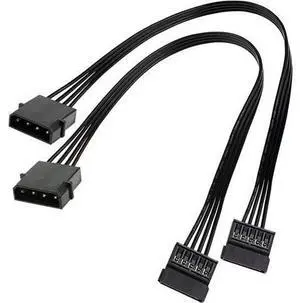 FOR Molex IDE 4 Pin Male to 15 Pin Female SATA Power Converter Adapter Cable Hard Drive HDD SSD Power Extension Cable,2 Pack FOR Molex IDE 4 Pin Male to 15 Pin Female SATA Power Converter Adapter Cable Hard Drive HDD SSD Power Extension Cable,2 Pack