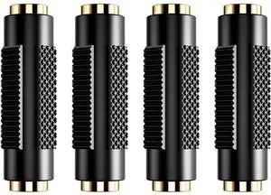 3.5 mm Female to Female Adapter 3.5mm Stereo Jack to 3.5mm Stereo Jack Adapter Connectors Stereo Coupler Female to Female Gold Plated -4pack 3.5 mm Female to Female Adapter 3.5mm Stereo Jack to 3.5mm Stereo Jack Adapter Connectors Stereo Coupler Female to Female Gold Plated -4pack