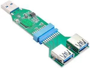 USB 3.0 Type A Male to 20 Pin Female Motherboard Header Hub & 20 Pin Male to Dual USB3.0 Female Adapter USB 3.0 Type A Male to 20 Pin Female Motherboard Header Hub & 20 Pin Male to Dual USB3.0 Female Adapter
