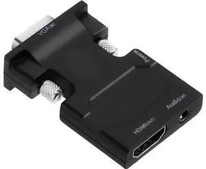 VGA to HDMI Adapter VGA to HDMI Video Converter Adapter VGA Male to Female HDMI with Audio for TV Computer Projector(Including Power and Audio Cable) VGA to HDMI Adapter VGA to HDMI Video Converter Adapter VGA Male to Female HDMI with Audio for TV Computer Projector(Including Power and Audio Cable)