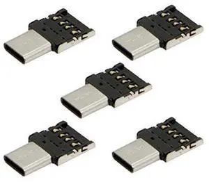 5 PCS USB C OTG Adapter USB C Male to USB 2.0 Female Ultra Mini Size Connector Adapter 5 PCS USB C OTG Adapter USB C Male to USB 2.0 Female Ultra Mini Size Connector Adapter