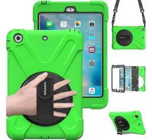 iPad Mini 1 Case iPad Mini 2 Case iPad Mini 3 Case, Rotating Kickstand/Hand Grip/Adjustable Shoulder Strap Heavy Duty Rugged Kids Cover Case for iPad Mini 1st/2nd/3rd Gen-Green iPad Mini 1 Case iPad Mini 2 Case iPad Mini 3 Case, Rotating Kickstand/Hand Grip/Adjustable Shoulder Strap Heavy Duty Rugged Kids Cover Case for iPad Mini 1st/2nd/3rd Gen-Green
