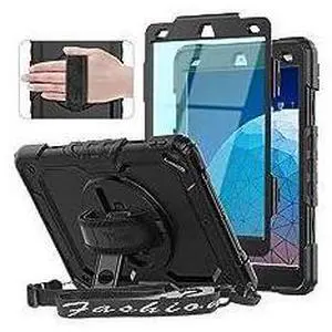 iPad Air 3rd Generation Case (iPad Pro 10.5 Inch Case, iPad Air 3 Case): with Strong Protection, Screen Protector, Hand Strap, Shoulder Strap, 360° Rotating Stand, Pencil Holder - Black iPad Air 3rd Generation Case (iPad Pro 10.5 Inch Case, iPad Air 3 Case): with Strong Protection, Screen Protector, Hand Strap, Shoulder Strap, 360° Rotating Stand, Pencil Holder - Black