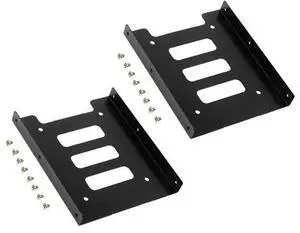 2.5 to 3.5 inch SSD Mounting Bracket HDD Metal Adapter Dock Laptop Hard Drive Holder for 2.5" SSD HDD PC Computer Server (2PCS) 2.5 to 3.5 inch SSD Mounting Bracket HDD Metal Adapter Dock Laptop Hard Drive Holder for 2.5" SSD HDD PC Computer Server (2PCS)