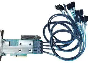 SAS9305-16i SATA SAS 16 Port HBA 12Gbs RAID Controller Card Host Bus Adapter PCIe 3.0 x8 IT-Mode 05-25703-00 Card (9305-16i + 4 * 8643 SATA) SAS9305-16i SATA SAS 16 Port HBA 12Gbs RAID Controller Card Host Bus Adapter PCIe 3.0 x8 IT-Mode 05-25703-00 Card (9305-16i + 4 * 8643 SATA)