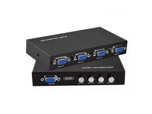 VGA Switch 4 Port 4 in 1 Out VGA Switcher Box for 4 Computers Share 1 Monitor, 1080P HD VGA Video Selector for Desktop Laptop TV Projector VGA Switch 4 Port 4 in 1 Out VGA Switcher Box for 4 Computers Share 1 Monitor, 1080P HD VGA Video Selector for Desktop Laptop TV Projector