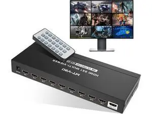 MT-VIKI 4K HDMI Multi-Viewer 9x1 w/IR Remote, 4K@30Hz Seamless HDMI Switcher 9 in 1 Out for PS4/PS5/Security Camera MT-VIKI 4K HDMI Multi-Viewer 9x1 w/IR Remote, 4K@30Hz Seamless HDMI Switcher 9 in 1 Out for PS4/PS5/Security Camera