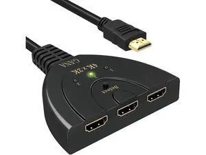 HDMI Switch 3 Port 4K HDMI Switch 3x1 Switch Splitter with Pigtail Cable Supports Full HD 4K 1080P 3D Player HDMI Switch 3 Port 4K HDMI Switch 3x1 Switch Splitter with Pigtail Cable Supports Full HD 4K 1080P 3D Player