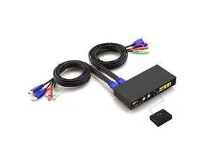 CKLau 4Kx2K@60Hz 2 Port KVM HDMI Switch with Audio and Cable, Dual Port KVM Switch HDMI for 2 Computers Sharing Keyboard Mouse Monitor and USB 2.0 Peripheral Support HDMI 2.0, HDR 10, EDID CKLau 4Kx2K@60Hz 2 Port KVM HDMI Switch with Audio and Cable, Dual Port KVM Switch HDMI for 2 Computers Sharing Keyboard Mouse Monitor and USB 2.0 Peripheral Support HDMI 2.0, HDR 10, EDID