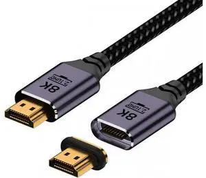 ENFAIN 2.0M Magnetic Connector 8K Type-A HDMI 2.1 Male to Straight Male Video Cable for Laptop HDTV ENFAIN 2.0M Magnetic Connector 8K Type-A HDMI 2.1 Male to Straight Male Video Cable for Laptop HDTV
