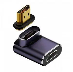 ENFAIN 90 Degree Down Angled Vertical Magnetic 8K Type-A HDMI 2.1 Male to Female Straight Video Adapter for Laptop HDTV ENFAIN 90 Degree Down Angled Vertical Magnetic 8K Type-A HDMI 2.1 Male to Female Straight Video Adapter for Laptop HDTV