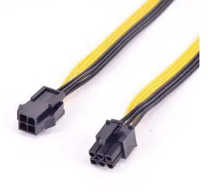 PCIe 6Pin Male to CPU 4Pin Female Power Conversion Cable ATX 12V 4 Pin to PCI express 6 Pin Power Supply Cable 18AWG PCIe 6Pin Male to CPU 4Pin Female Power Conversion Cable ATX 12V 4 Pin to PCI express 6 Pin Power Supply Cable 18AWG