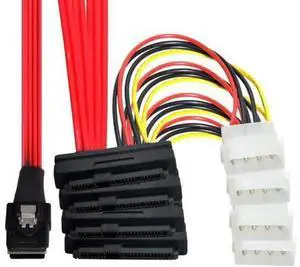 Cable LSI / 3Ware Molex mini SAS SFF-8087 to SFF-8482 and power x4 SAS cable Cable LSI / 3Ware Molex mini SAS SFF-8087 to SFF-8482 and power x4 SAS cable