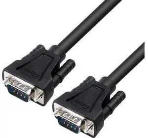 DTech 5ft DB9 to DB9 RS232 Serial Cable Male to Male Simple Null Modem Cord Cross TX RX line 2 Pin Crossed Without Handshake for Computer Data Communication (5 Feet, Black) DTech 5ft DB9 to DB9 RS232 Serial Cable Male to Male Simple Null Modem Cord Cross TX RX line 2 Pin Crossed Without Handshake for Computer Data Communication (5 Feet, Black)