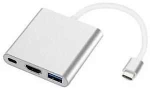 USB C to HDMI Adapter, 3 in 1 Multiport USB Type C to 4K HDMI, USB3.0 and USB C Power Delivery Port Converter Compatible USB C to HDMI Adapter, 3 in 1 Multiport USB Type C to 4K HDMI, USB3.0 and USB C Power Delivery Port Converter Compatible