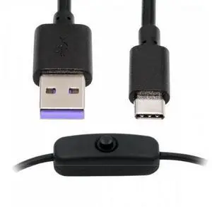 Type-C USB2.0 to Type-A Cable with On Off Power Switch Button USB-C for DC 5V Desk Lamp Fan Camera Type-C USB2.0 to Type-A Cable with On Off Power Switch Button USB-C for DC 5V Desk Lamp Fan Camera